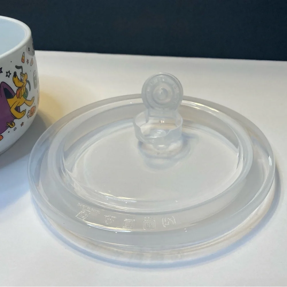 Disney Mickey and Friends Halloween Ceramic Storage Bowl with Vented Lid - Picture 11 of 13